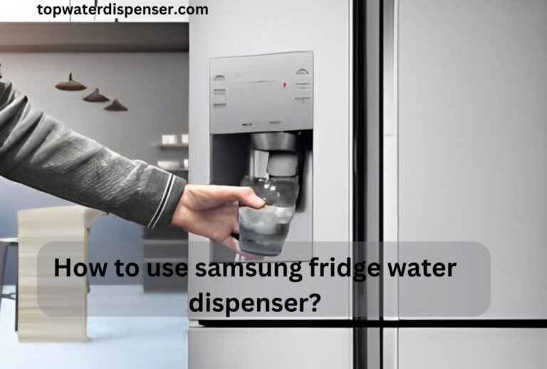 How to use samsung fridge water dispenser?