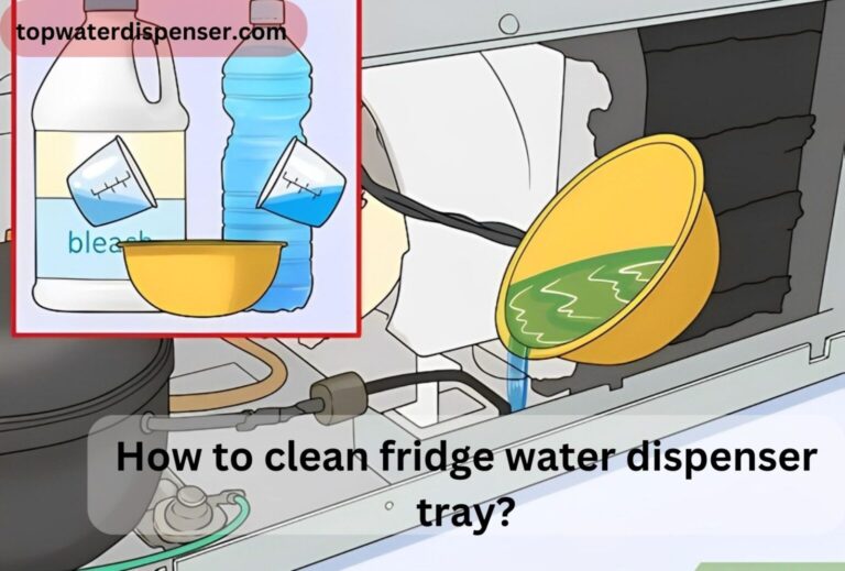 How to clean fridge water dispenser tray?