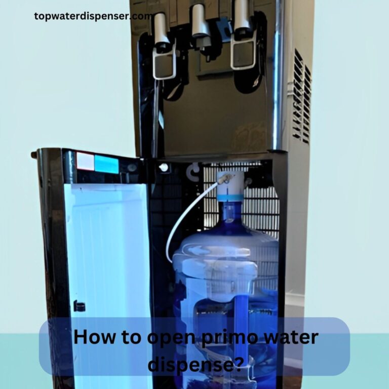 How to open primo water dispenser?