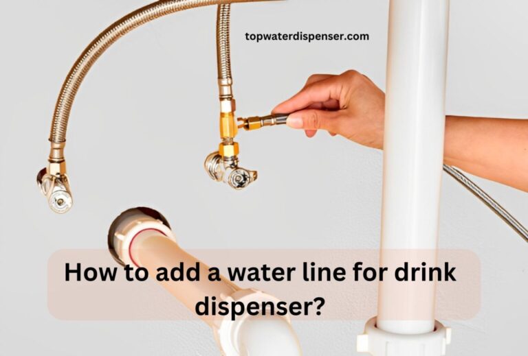 How to add a water line for drink dispenser?