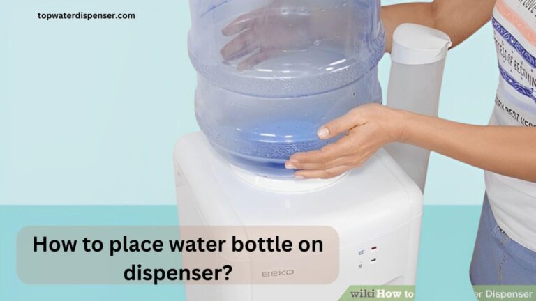 How to place water bottle on dispenser?