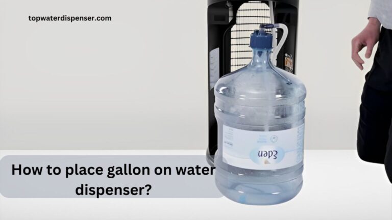 How to place gallon on water dispenser?