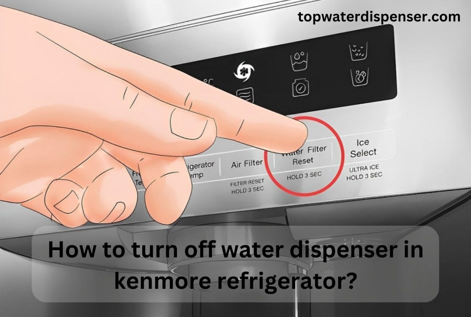 How to turn off water dispenser in kenmore refrigerator?