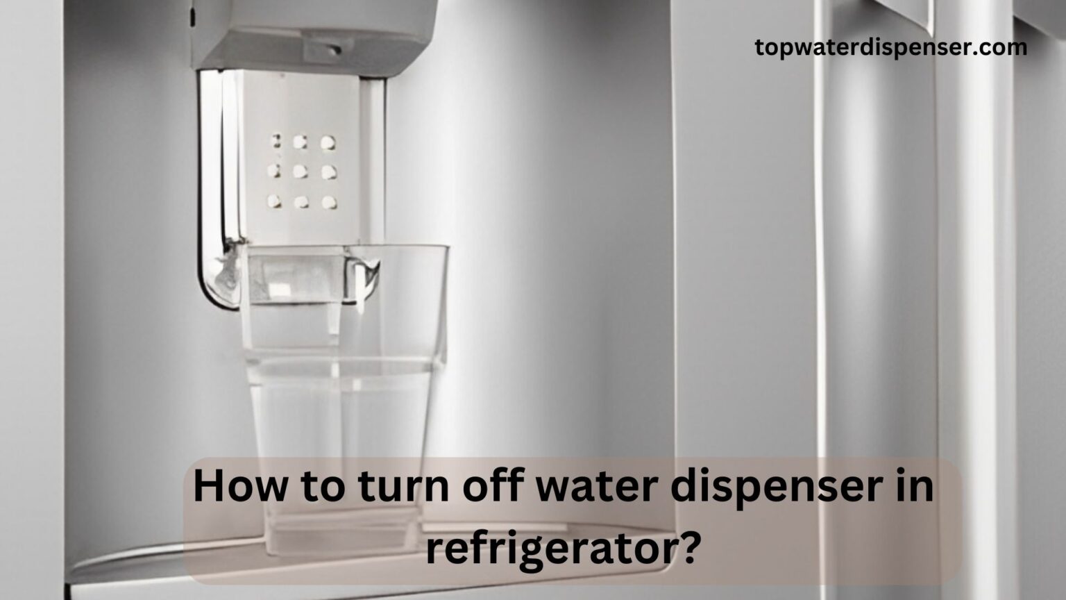 How to turn off water dispenser in refrigerator?