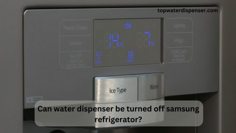 Can water dispenser be turned off samsung refrigerator?