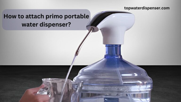 How to attach primo portable water dispenser?