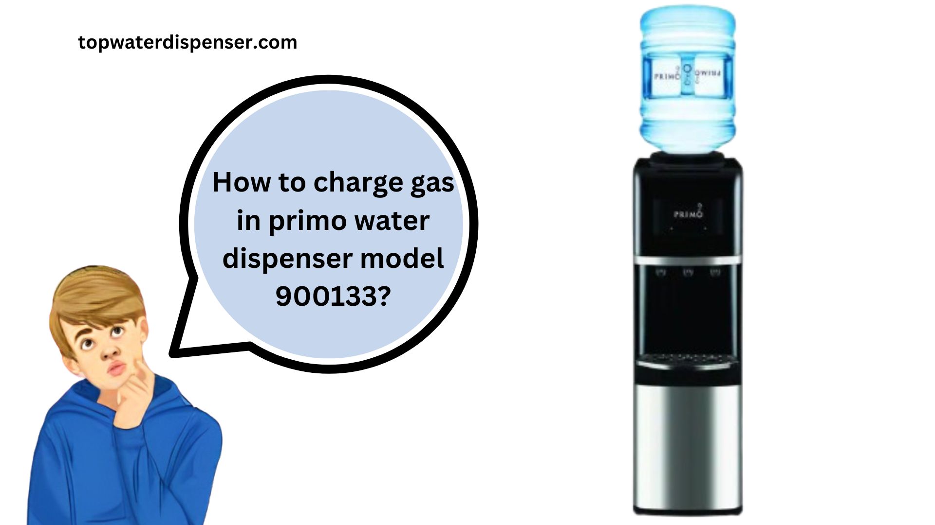 How to charge gas in primo water dispenser model 900133?